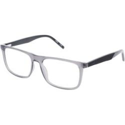 Safilo GmbH Hugo HG 1307 Herren-Brille inkl. Gläser Vollrand Quadratisch Kunststoff-Gestell 55/16/145, Grau