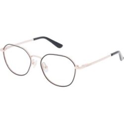 Marcolin Deutschland GmbH Guess GU2724 Damen-Brille inkl. Gläser Vollrand Rund Metall-Gestell 49/16/140, Schwarz