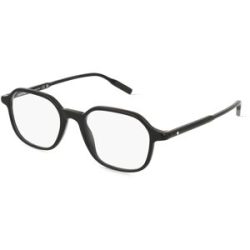 Kering Eyewear Spa Montblanc MB0292O Unisex-Brille inkl. Gläser Vollrand Quadratisch Acetat-Gestell 51/20/150, Schwarz