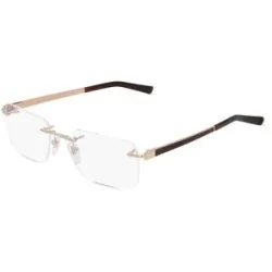 Optic Prima Co., Ltd. Fielmann TITANIUM 199 FLEX CL Herren-Brille inkl. Gläser Randlos Quadratisch Titan-Gestell 55/18/140, Gold