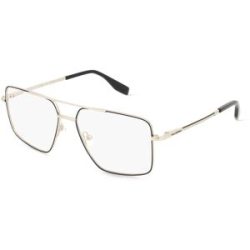 Marchon Germany GmbH Karl Lagerfeld KL357 Unisex-Brille inkl. Gläser Vollrand Pilot Metall-Gestell 56/15/140, Silber