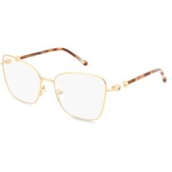 Safilo GmbH Carolina Herrera HER 0321 Damen-Brille inkl. Gläser Vollrand Butterfly Metall-Gestell 56/17/140, Gold