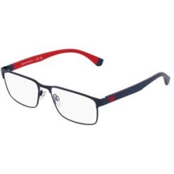 Luxottica Fashion Brillen Vertriebs GmbH Emporio Armani EA1105 Herren-Brille inkl. Gläser Vollrand Quadratisch Metall-Gestell 56/17/145, Blau