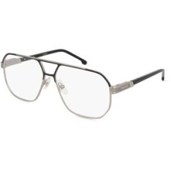 Safilo GmbH Carrera 1135 Herren-Brille inkl. Gläser Vollrand Pilot Metall-Gestell 60/14/145, Schwarz