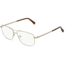 Zhangzhou Agilton Optical Co., Ltd. Fielmann MC 563 CL Herren-Brille inkl. Gläser Vollrand Quadratisch Edelstahl-Gestell 56/15/145, Gold