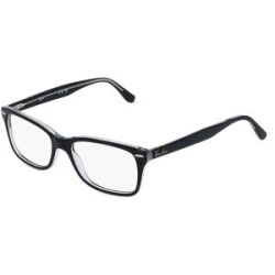 Luxottica Fashion Brillen Vertriebs GmbH Ray-Ban RX5428 Unisex-Brille inkl. Gläser Vollrand Quadratisch Acetat-Gestell 50/17/145, Schwarz