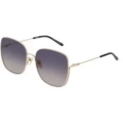 Kering Eyewear Spa Chloé CH0170SA Unisex-Sonnenbrille Vollrand Quadratisch Metall-Gestell, Gold