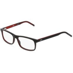 Safilo GmbH Hugo HG 1004 Herren-Brille inkl. Gläser Vollrand Quadratisch Acetat-Gestell 54/17/145, Schwarz