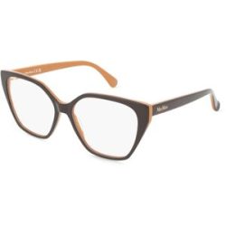 Marcolin Deutschland GmbH Max Mara MM5085 Unisex-Brille inkl. Gläser Vollrand Geometrisch Acetat-Gestell 55/15/140, Braun