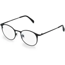 Suncute Industries Co., Ltd. Fielmann MC 503 CL Unisex-Brille inkl. Gläser Vollrand Panto Edelstahl-Gestell 47/19/130, Schwarz