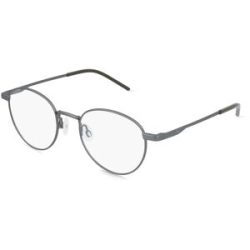 Kering Eyewear Spa PUMA PU0533O Herren-Brille inkl. Gläser Vollrand Rund Metall-Gestell 50/20/145, Grau
