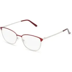 Wenzhou Bada Optical Co. , LTD Fielmann BD 445 CL Damen-Brille inkl. Gläser Vollrand Quadratisch Edelstahl-Gestell 53/16/135, Rot