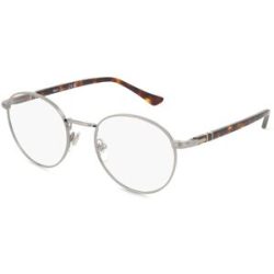 Luxottica Fashion Brillen Vertriebs GmbH Persol PO1008V Unisex-Brille inkl. Gläser Vollrand Quadratisch Metall-Gestell 52/20/145, Grau