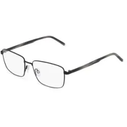 FERDINAND MENRAD GmbH & Co KG Fielmann 2206 CL Unisex-Brille inkl. Gläser Vollrand Quadratisch Metall-Gestell 56/17/150, Schwarz