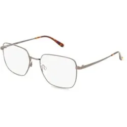 Wenzhou Bada Optical Co. , LTD Fielmann BD 586 FA MICHEL Unisex-Brille inkl. Gläser Vollrand Quadratisch Edelstahl-Gestell 54/18/140, Grau