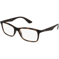 Luxottica Fashion Brillen Vertriebs GmbH Ray-Ban RX7047 Herren-Brille inkl. Gläser Vollrand Quadratisch Kunststoff-Gestell 54/17/140, Havanna