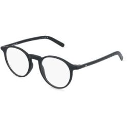 Kering Eyewear Spa Montblanc MB0329O Herren-Brille inkl. Gläser Vollrand Rund Acetat-Gestell 49/20/145, Schwarz