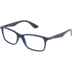 Luxottica Fashion Brillen Vertriebs GmbH Ray-Ban RX7047 Herren-Brille inkl. Gläser Vollrand Quadratisch Kunststoff-Gestell 54/17/140, Blau
