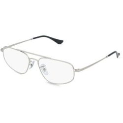 Luxottica Fashion Brillen Vertriebs GmbH Ray-Ban RX6550 Unisex-Brille inkl. Gläser Vollrand Geometrisch Metall-Gestell 54/16/140, Silber