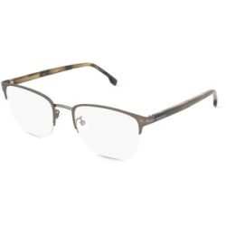 Safilo GmbH Boss 1729/G Herren-Brille inkl. Gläser Vollrand Eckig Metall-Gestell 55/21/150, Grau
