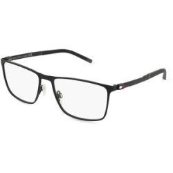 Safilo GmbH Tommy Hilfiger TH 2080 Herren-Brille inkl. Gläser Vollrand Quadratisch Metall-Gestell 58/17/145, Schwarz