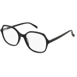 C&S CO. LTD. Fielmann ABC 079 FLEX FA AMANDA Damen-Brille inkl. Gläser Vollrand Geometrisch Acetat-Gestell 52/19/140, Schwarz