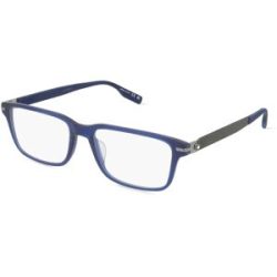 Kering Eyewear Spa Montblanc MB0252O Unisex-Brille inkl. Gläser Vollrand Quadratisch Acetat-Gestell 56/18/145, Blau