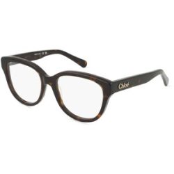 Kering Eyewear Spa Chloé CH0243O OPTICAL NATIVE CAPSULE Unisex-Brille inkl. Gläser Vollrand Cat Eye Acetat-Gestell 53/17/140, Havanna