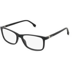 Safilo SpA Boss 1573 Herren-Brille inkl. Gläser Vollrand Quadratisch Kunststoff-Gestell 56/17/145, Schwarz
