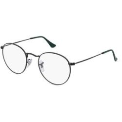 Luxottica Fashion Brillen Vertriebs GmbH Ray-Ban RX3447V Unisex-Brille inkl. Gläser Vollrand Rund Metall-Gestell 47/21/140, Schwarz