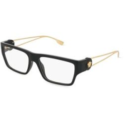 Luxottica Fashion Brillen Vertriebs GmbH Versace 0VE3359 Herren-Brille inkl. Gläser Vollrand Quadratisch Kunststoff-Gestell 56/16/140, Schwarz