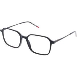 Safilo GmbH Hugo HG 1289 Herren-Brille inkl. Gläser Vollrand Geometrisch Acetat-Gestell 52/17/145, Schwarz