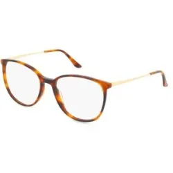 C&S CO. LTD. Fielmann ABC 090 FLEX CL ANDREA Damen-Brille inkl. Gläser Vollrand Panto Acetat-Gestell 53/17/140, Havanna