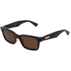 Kering Eyewear Spa Bottega Veneta BV1146S Herren-Sonnenbrille Vollrand Quadratisch Kunststoff-Gestell, Havanna