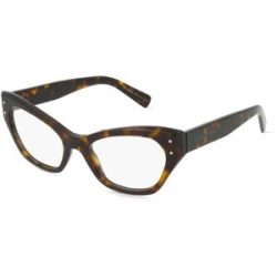 Luxottica Fashion Brillen Vertriebs GmbH Dolce&Gabbana 0DG3385 Damen-Brille inkl. Gläser Vollrand Cat Eye Acetat-Gestell 52/19/145, Havanna