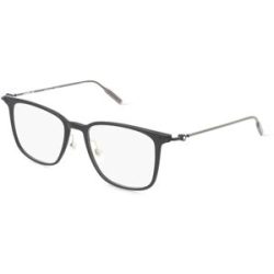 Kering Eyewear Spa Montblanc MB0354O Unisex-Brille inkl. Gläser Vollrand Quadratisch Kunststoff-Gestell 52/18/145, Schwarz