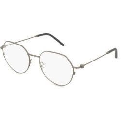 Luxottica Fashion Brillen Vertriebs GmbH Moncler ME1002 Unisex-Brille inkl. Gläser Vollrand Geometrisch Edelstahl-Gestell 52/18/140, Grau