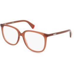 Thélios Kenzo KZ50217I Unisex-Brille inkl. Gläser Vollrand Geometrisch Acetat-Gestell 55/16/140, Braun