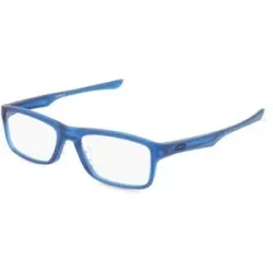 Luxottica Fashion Brillen Vertriebs GmbH Oakley OX8081 Unisex-Brille inkl. Gläser Vollrand Quadratisch Kunststoff-Gestell 51/18/139, Blau