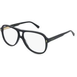 Kering Eyewear Spa Gucci GG1044O Herren-Brille inkl. Gläser Vollrand Pilot Acetat-Gestell 57/13/145, Schwarz