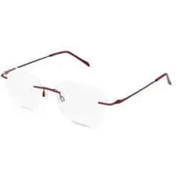 Wenzhou Bada Optical Co. , LTD Fielmann BD 464 MOD CL Damen-Brille inkl. Gläser Randlos Butterfly Edelstahl-Gestell 51/18/135, Rot