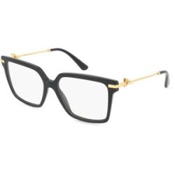 Luxottica Fashion Brillen Vertriebs GmbH Dolce&Gabbana DG3397 Damen-Brille inkl. Gläser Vollrand Quadratisch Acetat-Gestell 56/16/140, Schwarz