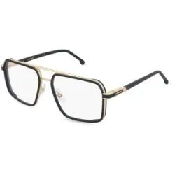 Safilo SpA Carrera 1146 Herren-Brille inkl. Gläser Vollrand Pilot Edelstahl-Gestell 58/17/145, Schwarz
