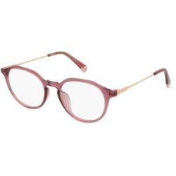 Safilo GmbH Polaroid PLD D510/G Unisex-Brille inkl. Gläser Vollrand Panto Kunststoff-Gestell 49/18/145, Rot