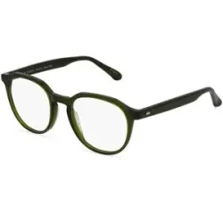 De Lotto s.r.l. Fielmann AB 007 CL Unisex-Brille inkl. Gläser Vollrand Panto Acetat-Gestell 50/19/140, Grün