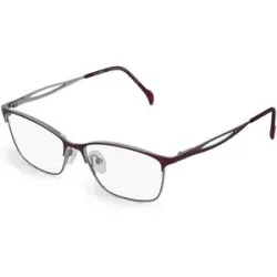 Stepper Eyewear LTD. Fielmann COMFORT 085 FLEX CL Damen-Brille inkl. Gläser Vollrand Butterfly Titan-Gestell 52/14/135, Rot