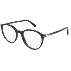 Luxottica Fashion Brillen Vertriebs GmbH Persol 0PO3353V Unisex-Brille inkl. Gläser Vollrand Panto Acetat-Gestell 51/20/145, Schwarz