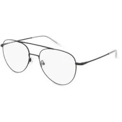 Billion Excel Optical Manufactory Co. Ltd. Fielmann BE 031 FA ROBIN Unisex-Brille inkl. Gläser Vollrand Pilot Edelstahl-Gestell 58/18/150, Schwarz