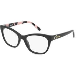 Safilo GmbH Love Moschino MOL598 Damen-Brille inkl. Gläser Vollrand Cat Eye Acetat-Gestell 53/18/140, Schwarz