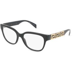 Luxottica Fashion Brillen Vertriebs GmbH Versace 0VE3338 Damen-Brille inkl. Gläser Vollrand Quadratisch Acetat-Gestell 54/18/140, Schwarz